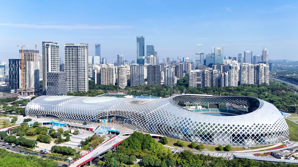 深圳湾体育中心(11月1日摄,无人机照片)。新华社记者 梁旭 摄 深圳湾体育中心(11月1日摄,无人机照片)。新华社记者 梁旭 摄